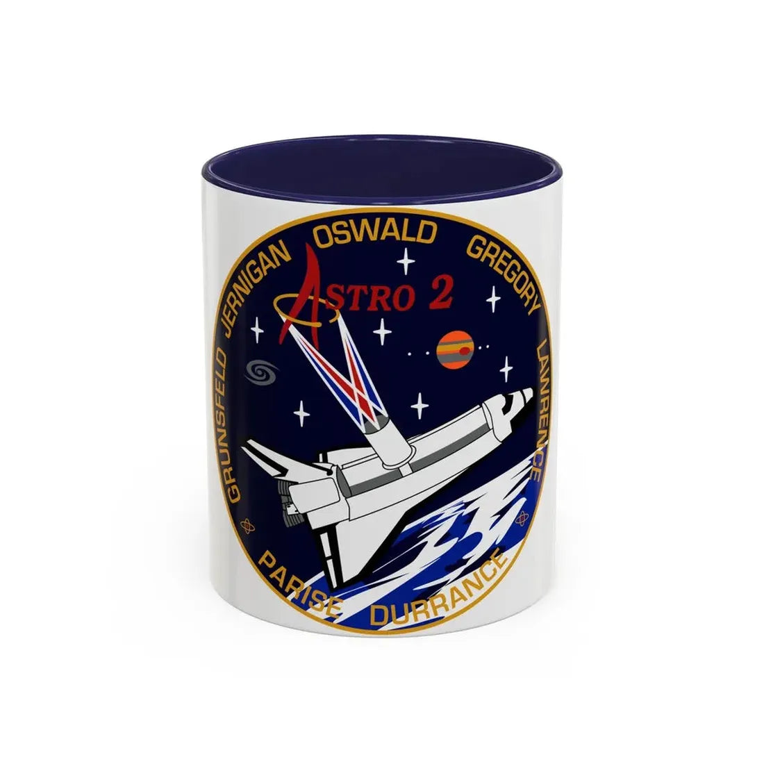 STS 67 (NASA) Accent Coffee Mug 11oz Navy - Go Mug Yourself
