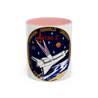 STS 67 (NASA) Accent Coffee Mug 11oz Pink - Go Mug Yourself