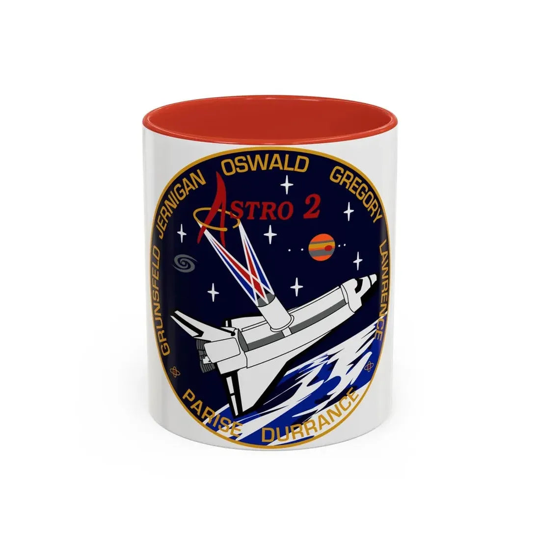 STS 67 (NASA) Accent Coffee Mug 11oz Red - Go Mug Yourself