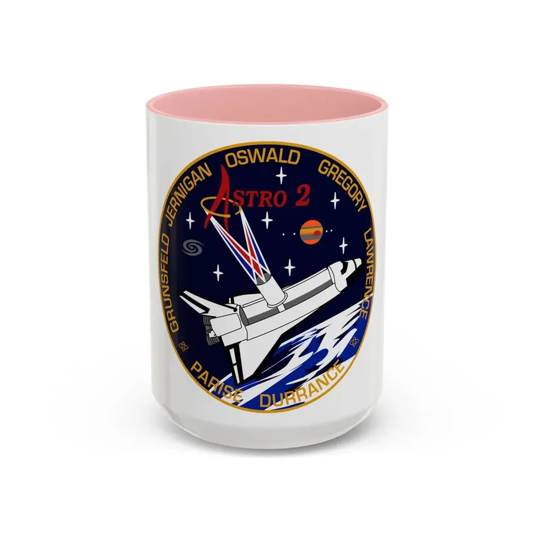 STS 67 (NASA) Accent Coffee Mug 15oz Pink - Go Mug Yourself