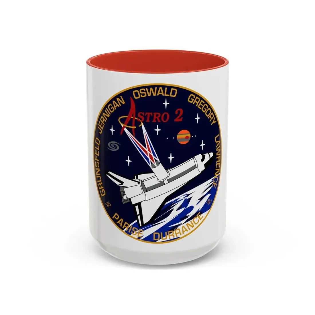 STS 67 (NASA) Accent Coffee Mug 15oz Red - Go Mug Yourself