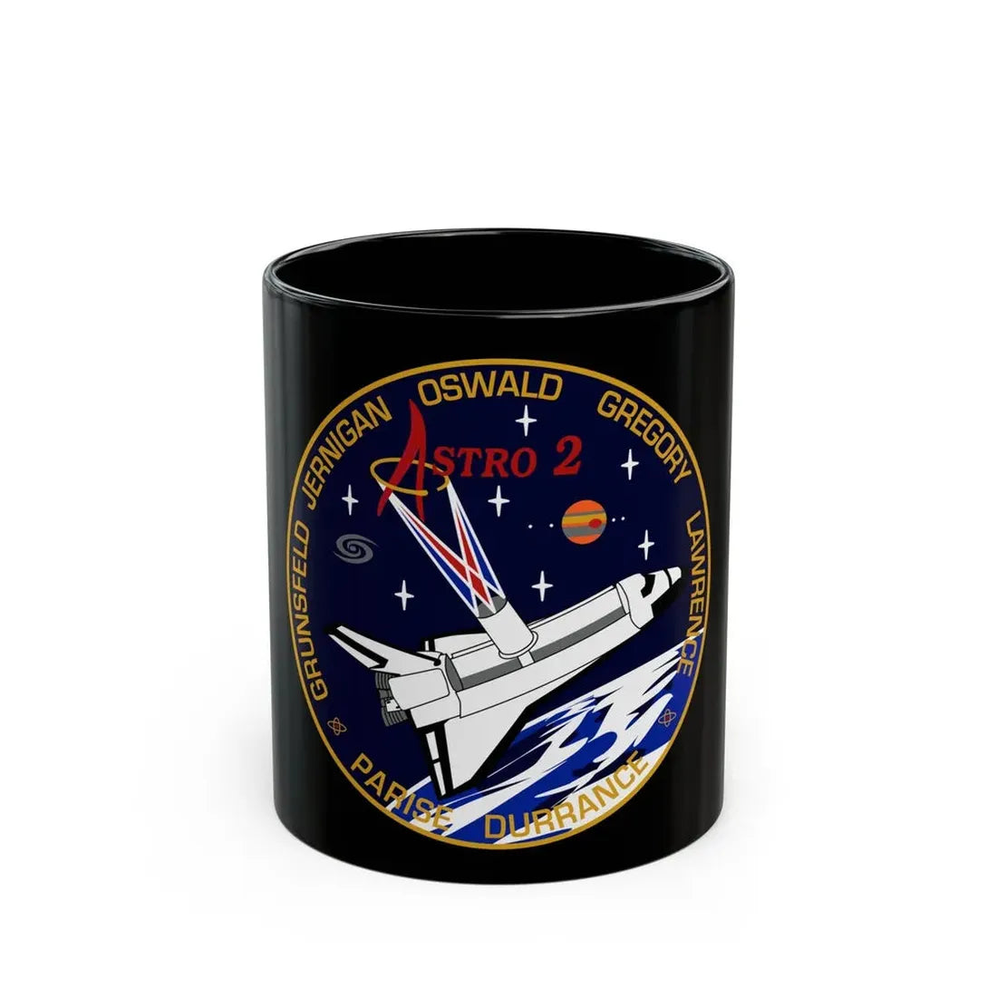 STS 67 (NASA) Black Coffee Mug 11oz - Go Mug Yourself