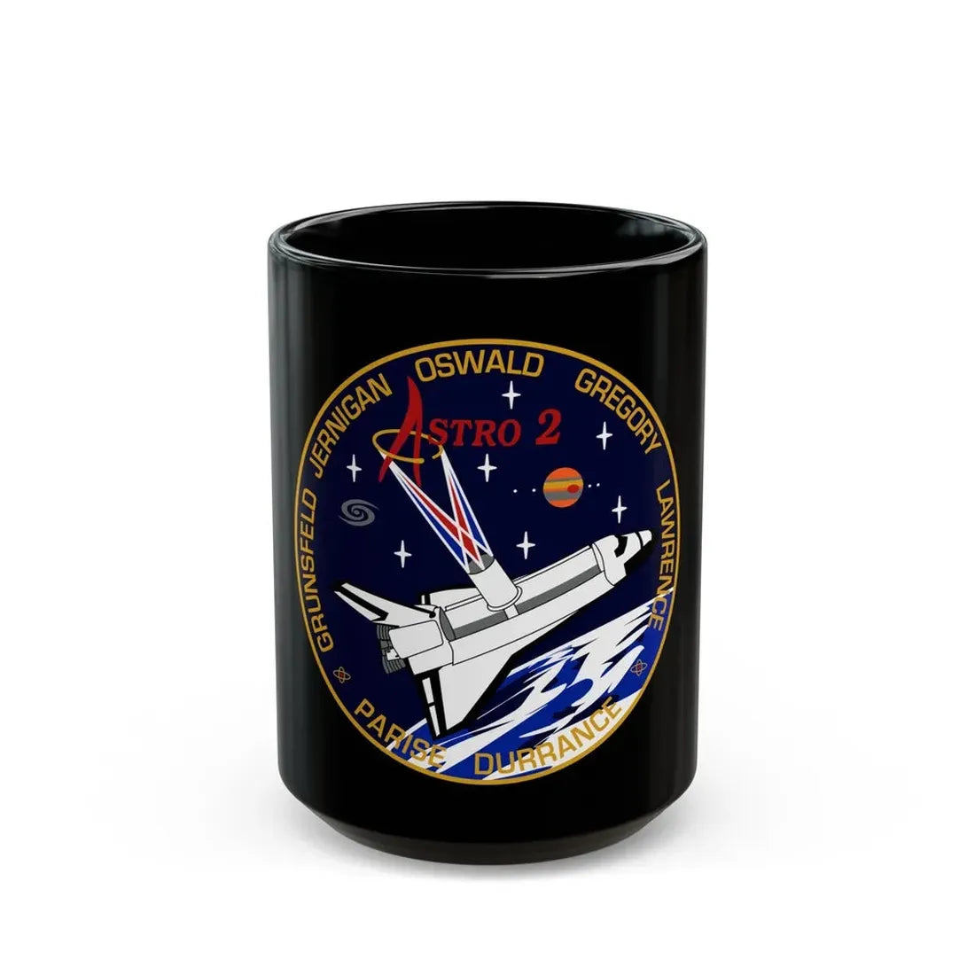 STS 67 (NASA) Black Coffee Mug 15oz - Go Mug Yourself