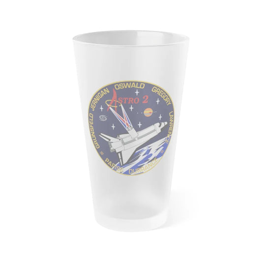 STS 67 (NASA) Frosted Pint Glass 16oz-Go Mug Yourself