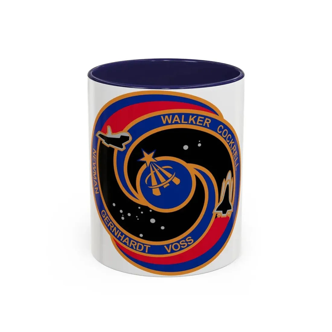 STS 69 (NASA) Accent Coffee Mug 11oz Navy - Go Mug Yourself