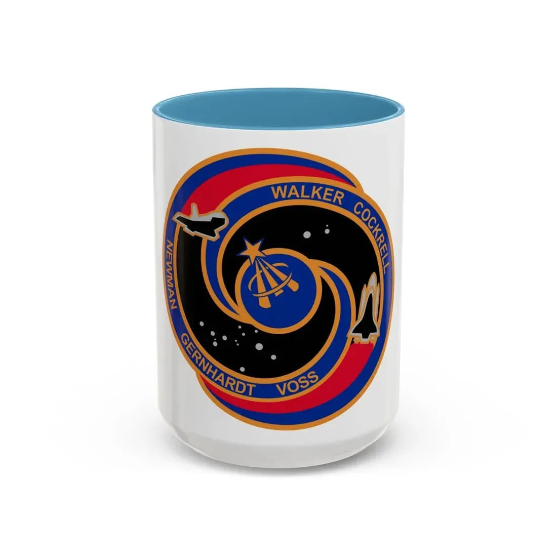 STS 69 (NASA) Accent Coffee Mug 15oz Light Blue - Go Mug Yourself