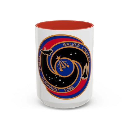 STS 69 (NASA) Accent Coffee Mug 15oz Red - Go Mug Yourself