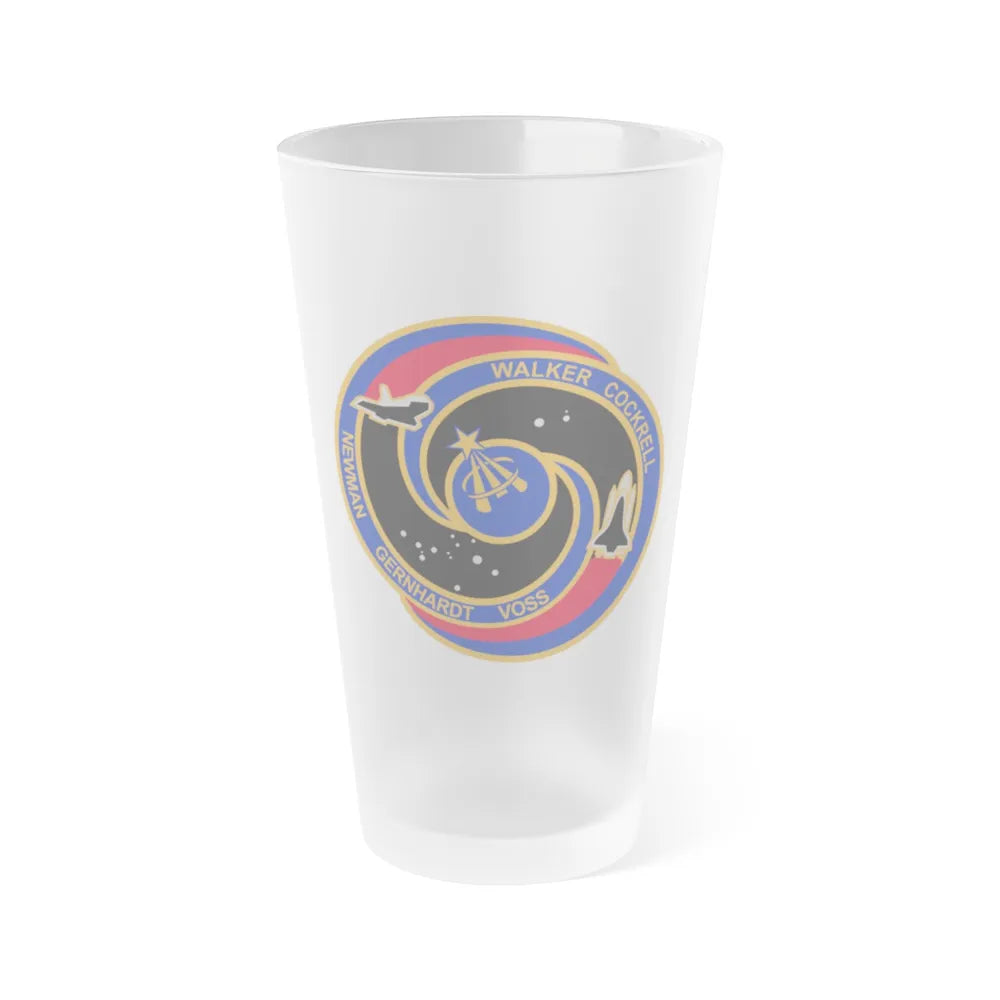 STS 69 (NASA) Frosted Pint Glass 16oz-Go Mug Yourself