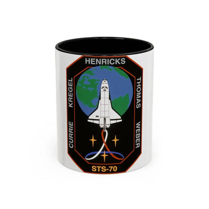 STS 70 (NASA) Accent Coffee Mug 11oz Black - Go Mug Yourself