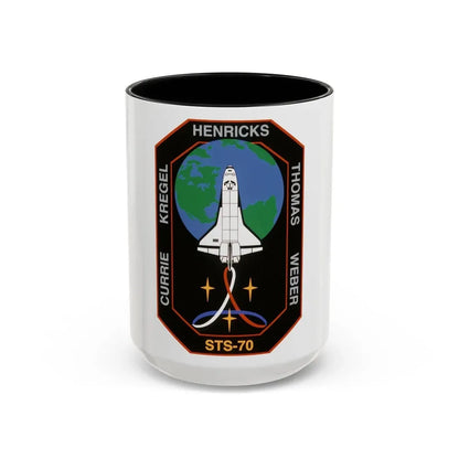 STS 70 (NASA) Accent Coffee Mug 15oz Black - Go Mug Yourself