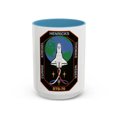 STS 70 (NASA) Accent Coffee Mug 15oz Light Blue - Go Mug Yourself