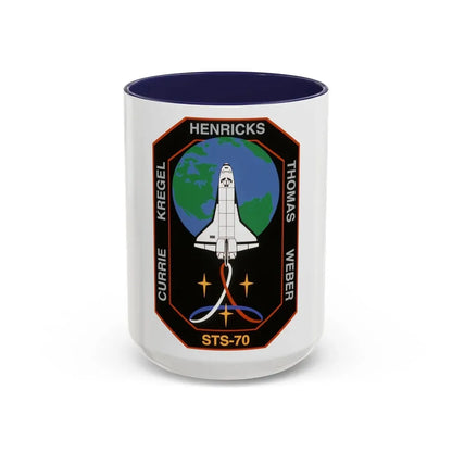 STS 70 (NASA) Accent Coffee Mug 15oz Navy - Go Mug Yourself