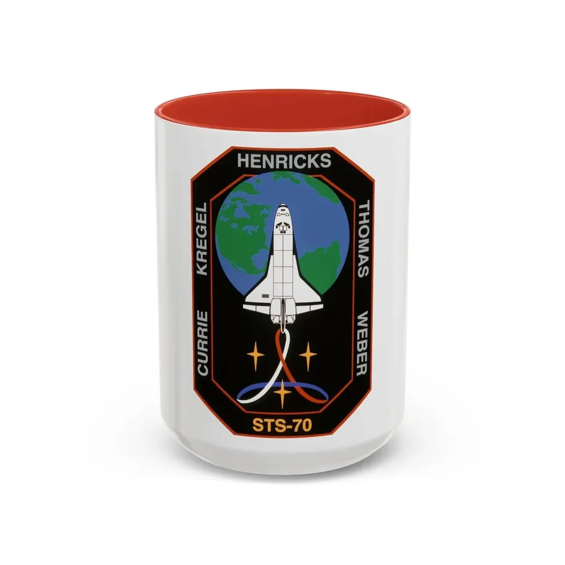 STS 70 (NASA) Accent Coffee Mug 15oz Red - Go Mug Yourself