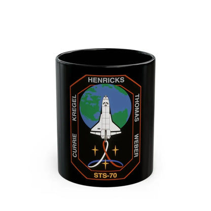 STS 70 (NASA) Black Coffee Mug 11oz - Go Mug Yourself