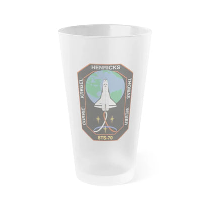 STS 70 (NASA) Frosted Pint Glass 16oz Default Title - Go Mug Yourself