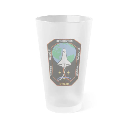 STS 70 (NASA) Frosted Pint Glass 16oz Default Title - Go Mug Yourself