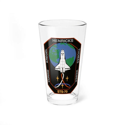 STS 70 (NASA) Pint Glass 16oz 16oz - Go Mug Yourself