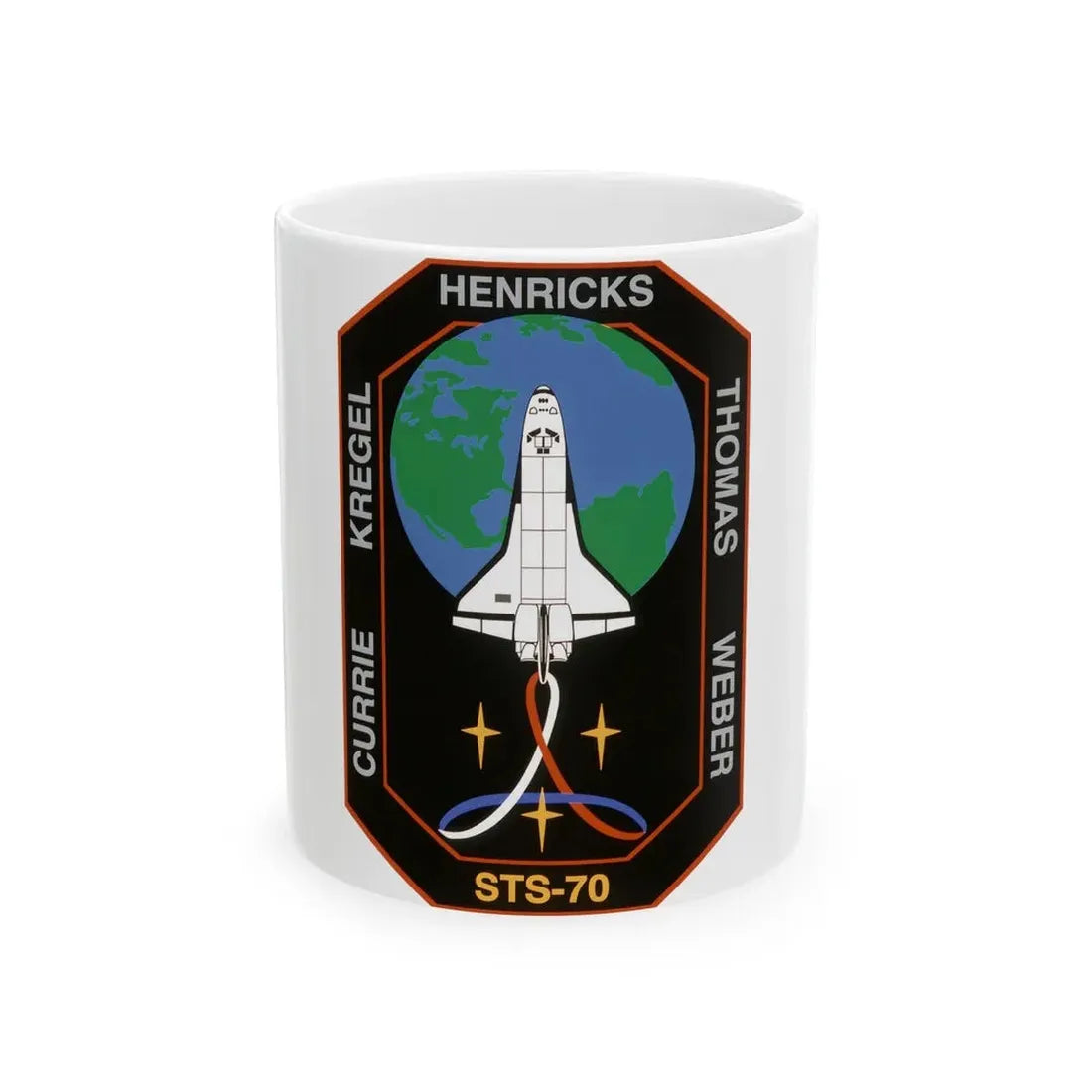 STS 70 (NASA) White Coffee Mug 11oz - Go Mug Yourself