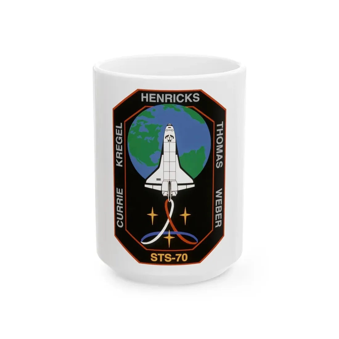 STS 70 (NASA) White Coffee Mug 15oz - Go Mug Yourself