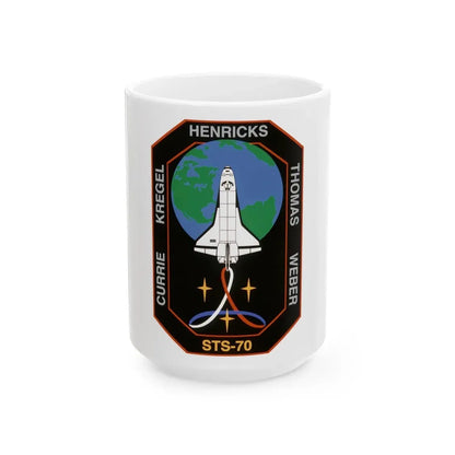 STS 70 (NASA) White Coffee Mug 15oz - Go Mug Yourself