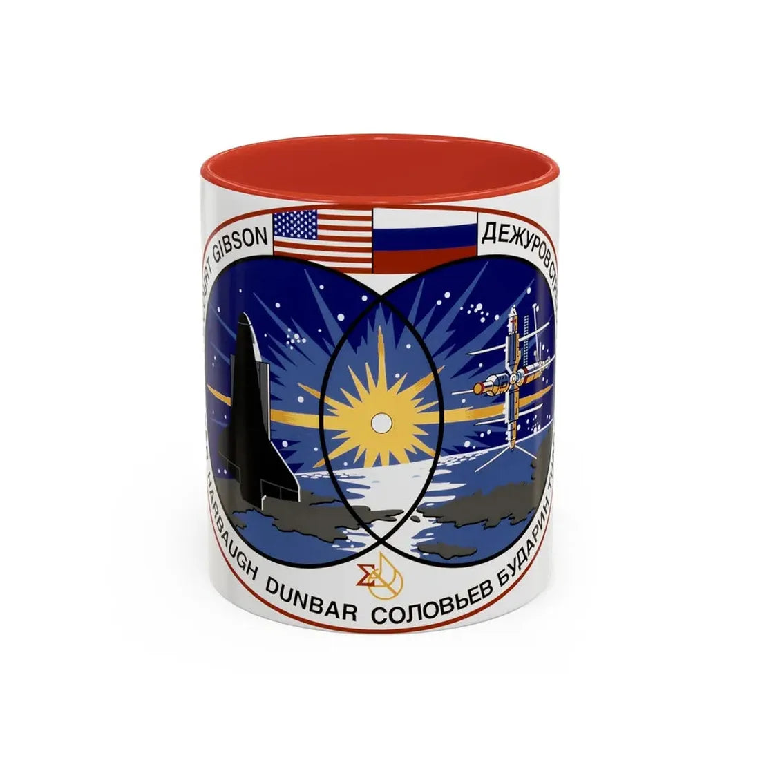 STS 71 (NASA) Accent Coffee Mug 11oz Red - Go Mug Yourself