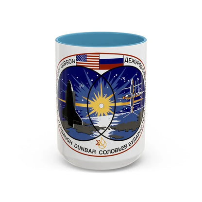 STS 71 (NASA) Accent Coffee Mug 15oz Light Blue - Go Mug Yourself