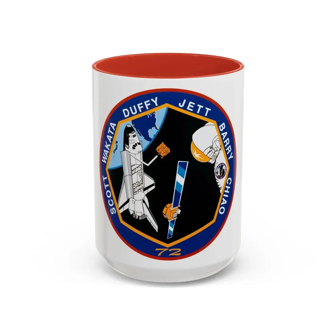 STS 72 (NASA) Accent Coffee Mug 15oz Red - Go Mug Yourself