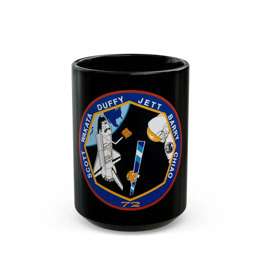 STS 72 (NASA) Black Coffee Mug 15oz - Go Mug Yourself