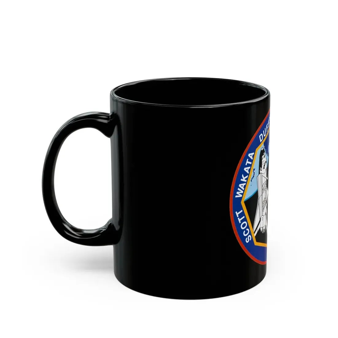 STS 72 (NASA) Black Coffee Mug - Go Mug Yourself