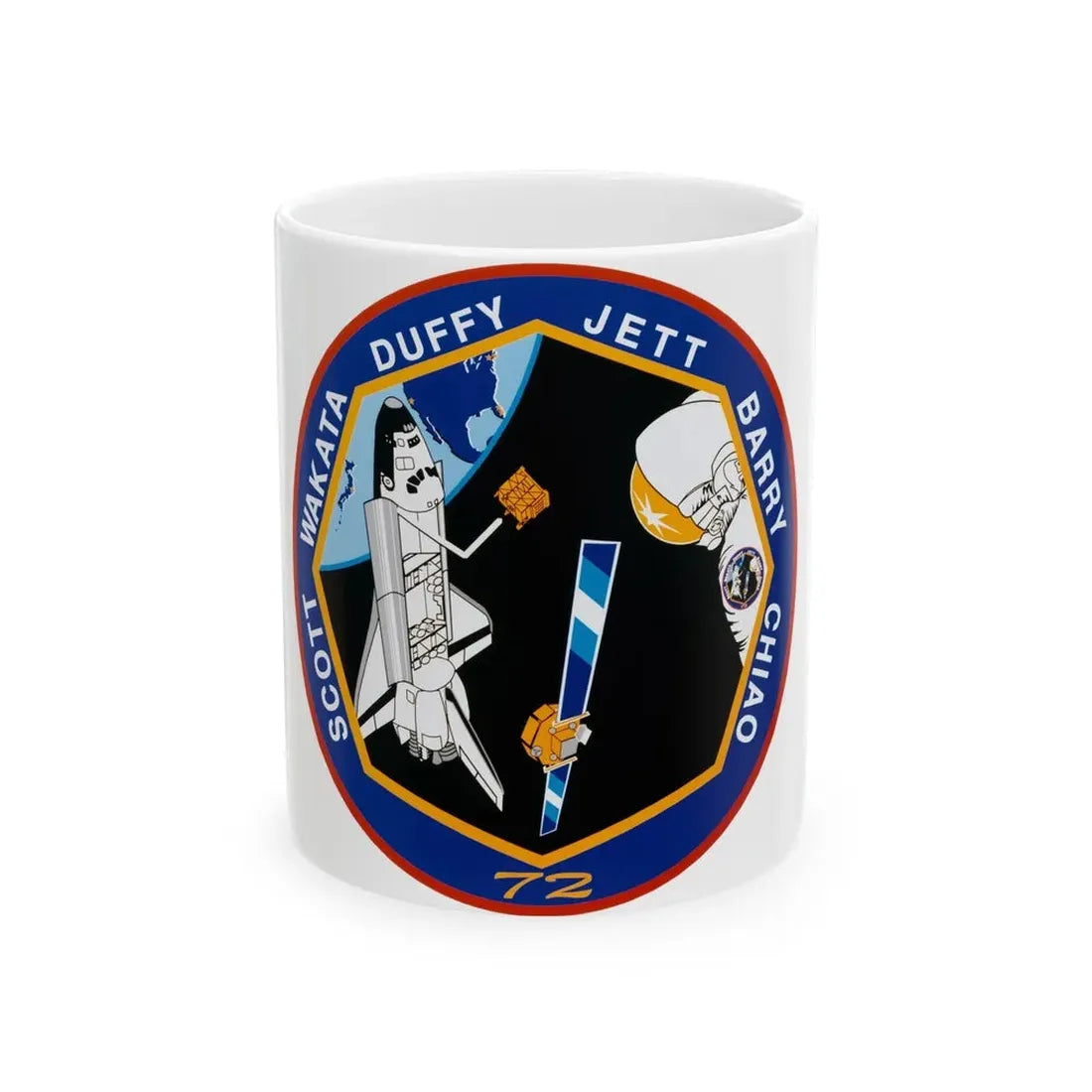 STS 72 (NASA) White Coffee Mug 11oz - Go Mug Yourself