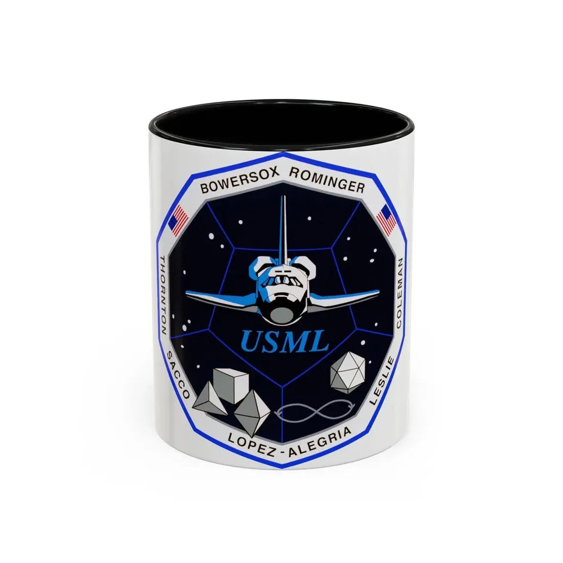 STS 73 (NASA) Accent Coffee Mug 11oz Black - Go Mug Yourself