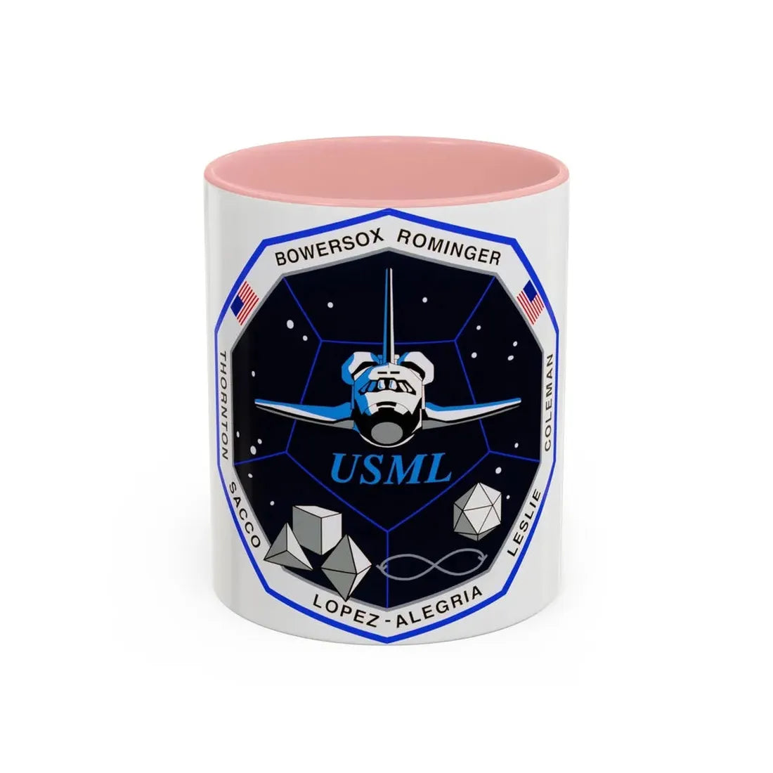 STS 73 (NASA) Accent Coffee Mug 11oz Pink - Go Mug Yourself