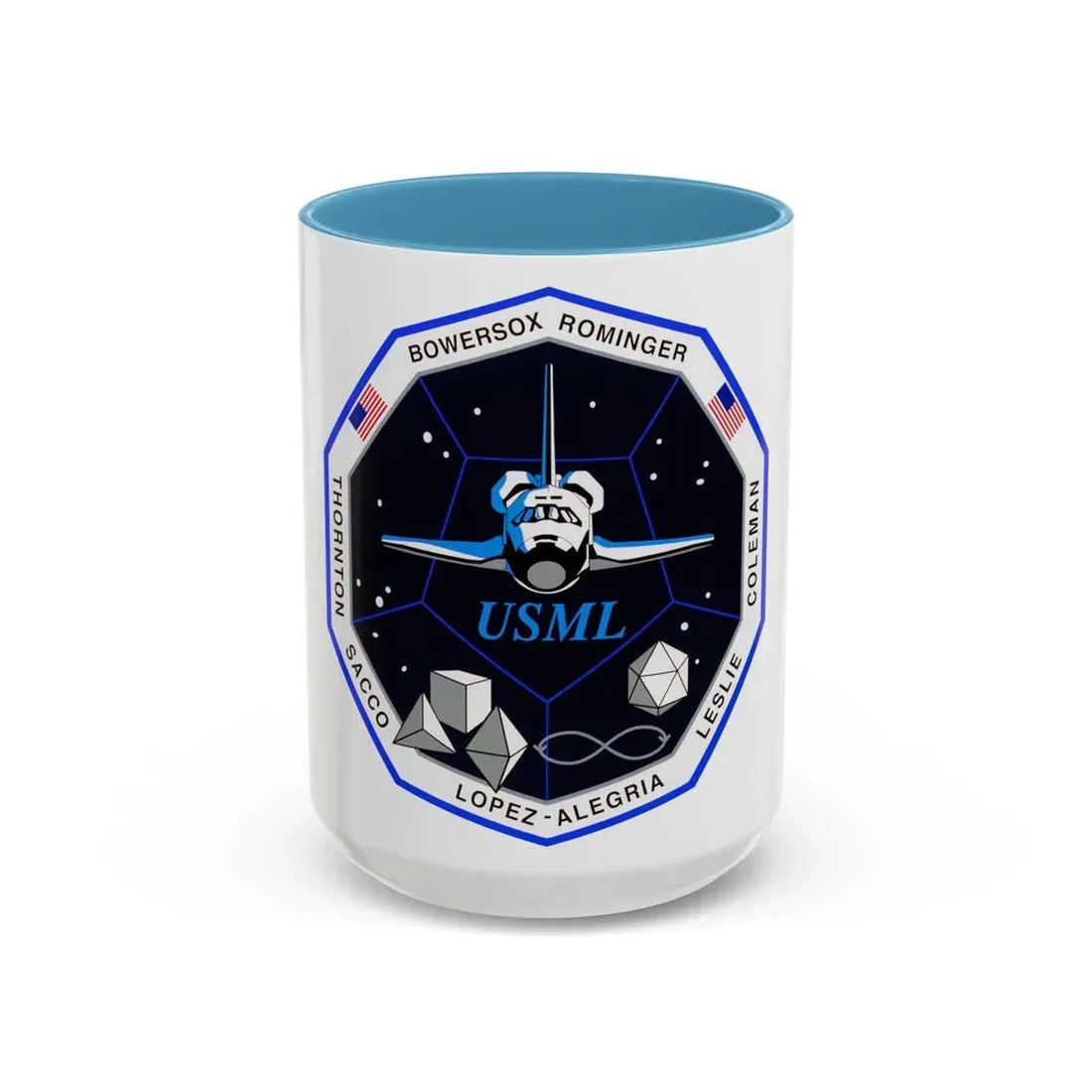 STS 73 (NASA) Accent Coffee Mug 15oz Light Blue - Go Mug Yourself