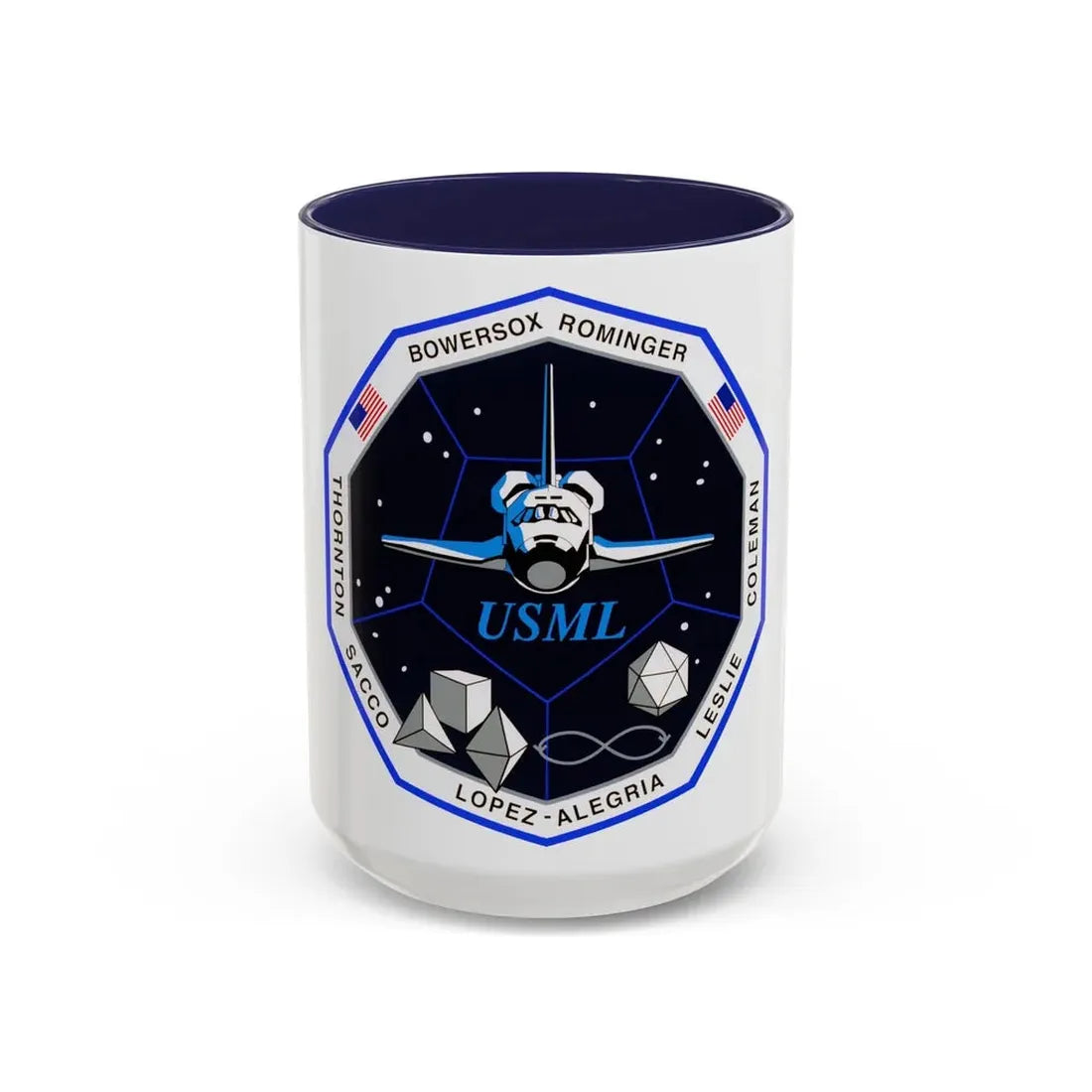 STS 73 (NASA) Accent Coffee Mug 15oz Navy - Go Mug Yourself