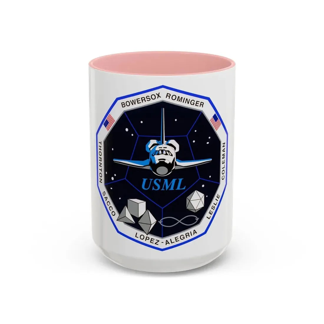 STS 73 (NASA) Accent Coffee Mug 15oz Pink - Go Mug Yourself