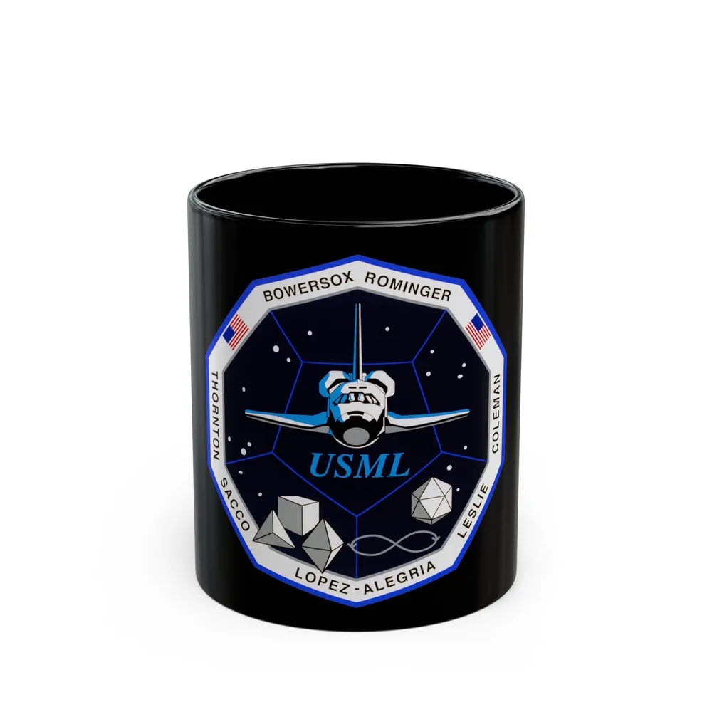 STS 73 (NASA) Black Coffee Mug-11oz-Go Mug Yourself