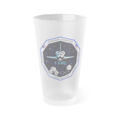 STS 73 (NASA) Frosted Pint Glass 16oz-Go Mug Yourself