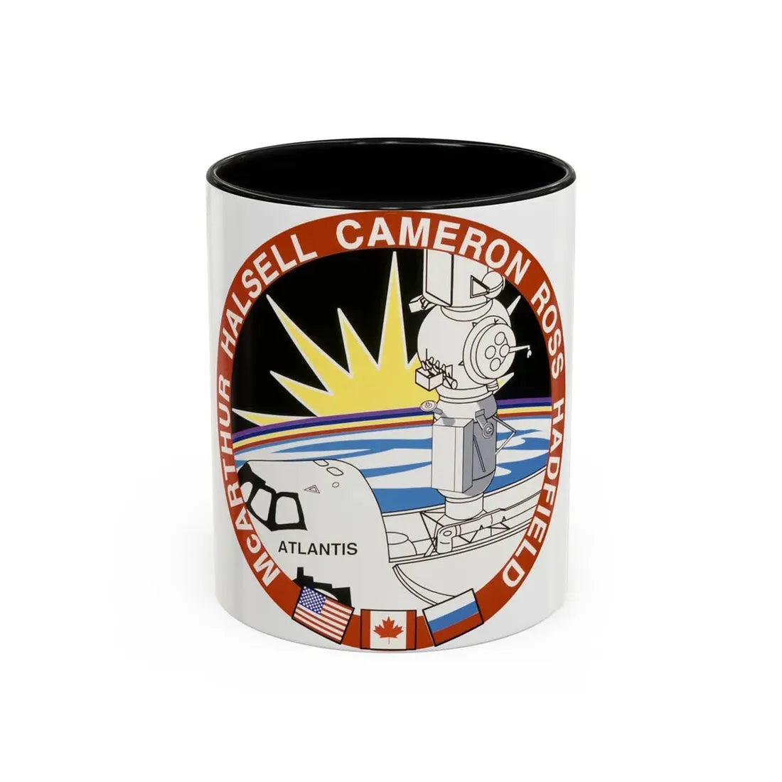 STS 74 (NASA) Accent Coffee Mug 11oz Black - Go Mug Yourself