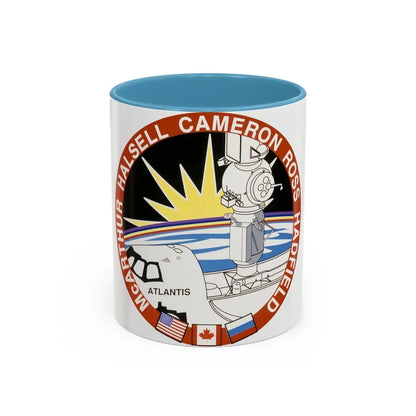 STS 74 (NASA) Accent Coffee Mug 11oz Light Blue - Go Mug Yourself