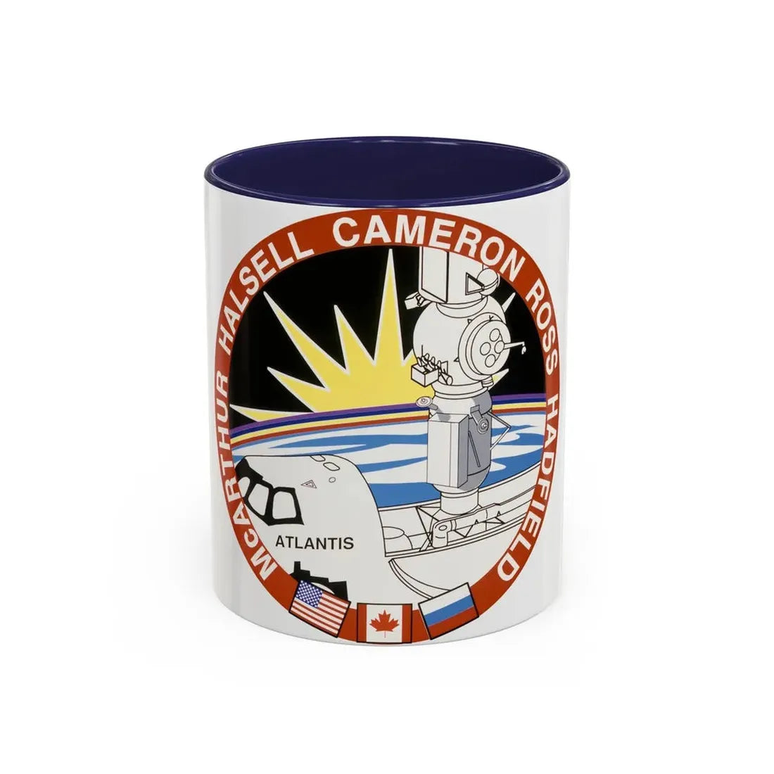 STS 74 (NASA) Accent Coffee Mug 11oz Navy - Go Mug Yourself