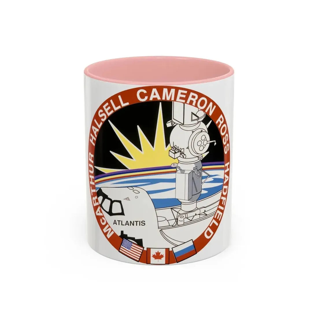 STS 74 (NASA) Accent Coffee Mug 11oz Pink - Go Mug Yourself