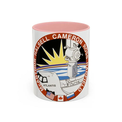 STS 74 (NASA) Accent Coffee Mug 11oz Pink - Go Mug Yourself