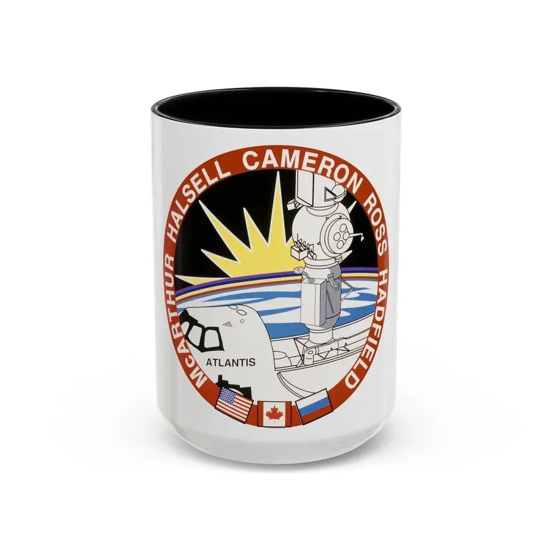 STS 74 (NASA) Accent Coffee Mug 15oz Black - Go Mug Yourself