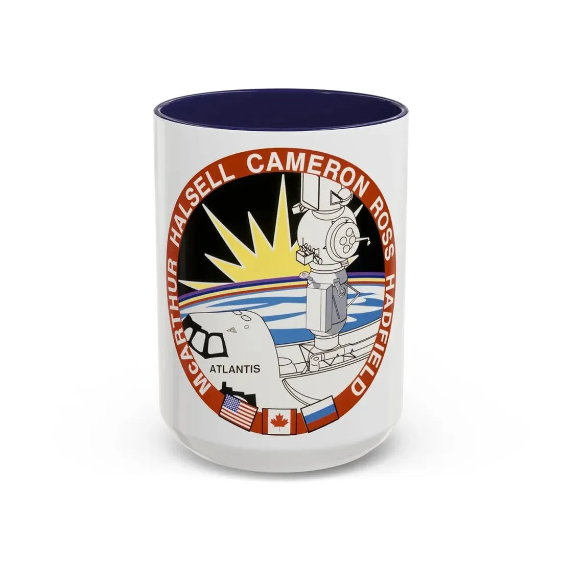 STS 74 (NASA) Accent Coffee Mug 15oz Navy - Go Mug Yourself