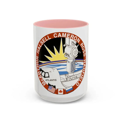STS 74 (NASA) Accent Coffee Mug 15oz Pink - Go Mug Yourself
