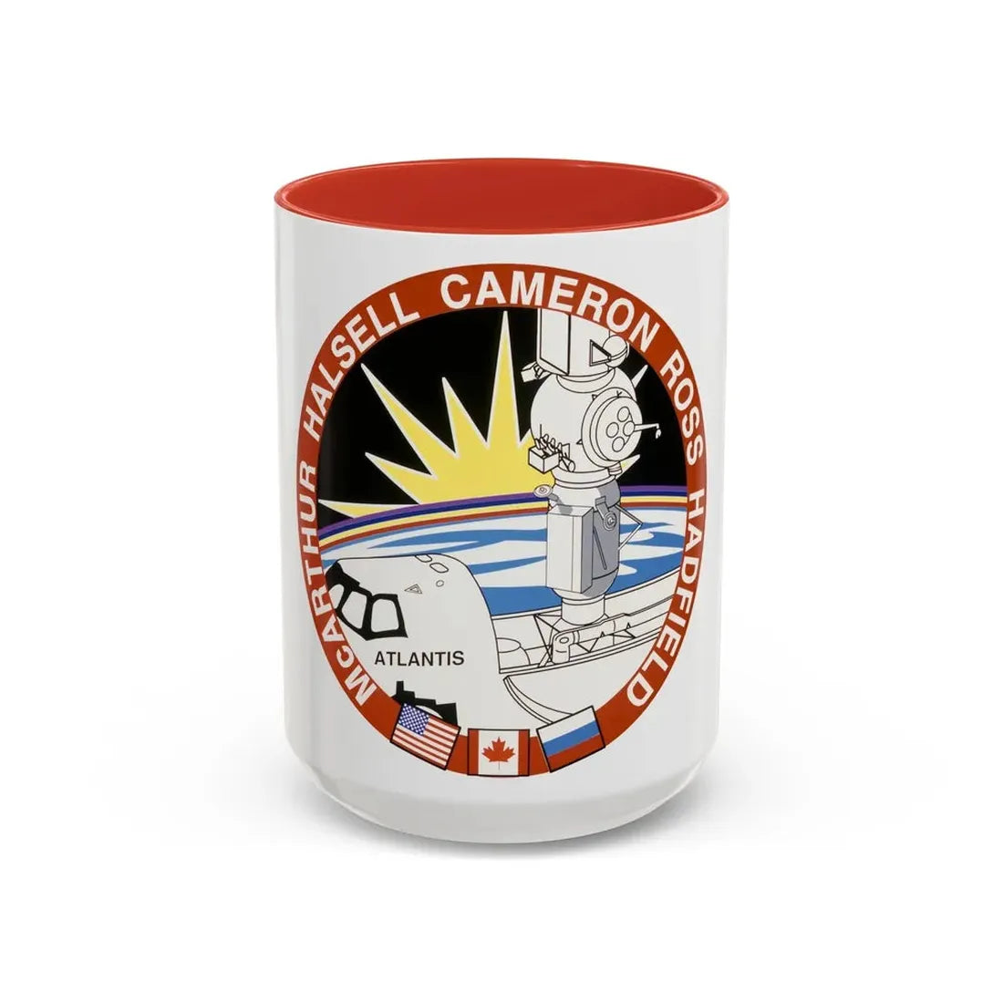 STS 74 (NASA) Accent Coffee Mug 15oz Red - Go Mug Yourself