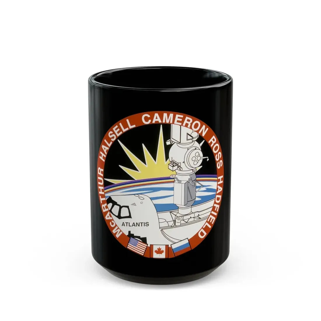 STS 74 (NASA) Black Coffee Mug 15oz - Go Mug Yourself