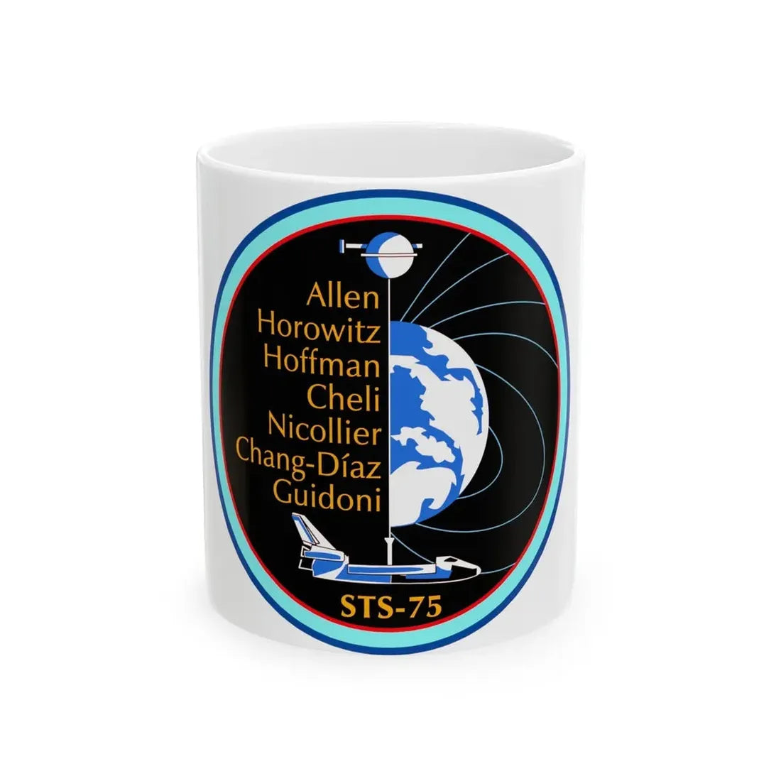 STS 75 (NASA) White Coffee Mug 11oz - Go Mug Yourself
