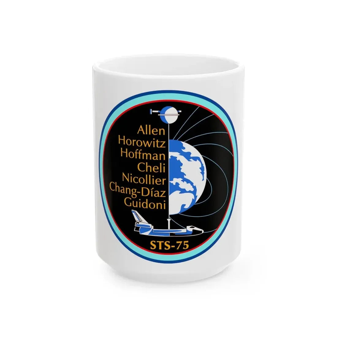 STS 75 (NASA) White Coffee Mug 15oz - Go Mug Yourself