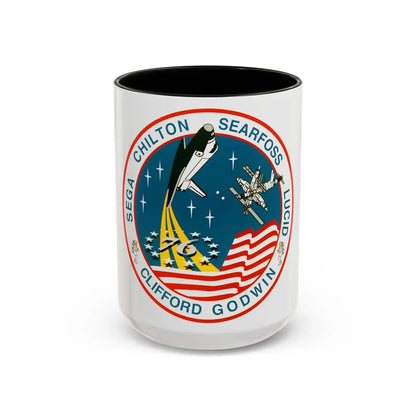 STS 76 (NASA) Accent Coffee Mug 15oz Black - Go Mug Yourself